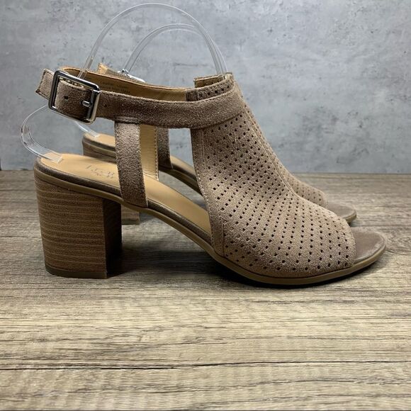 Franco Sarto Harlet 2~Women’s Slingback Sandals~Size US 10M~Beige Suede - Picture 2 of 9